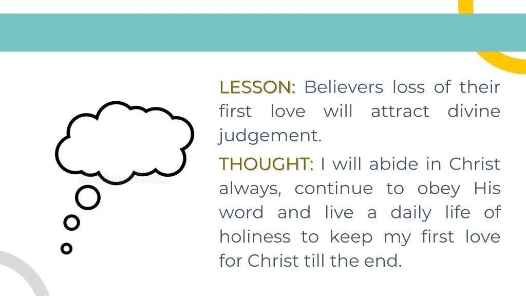 lesson believers loss of their first love will