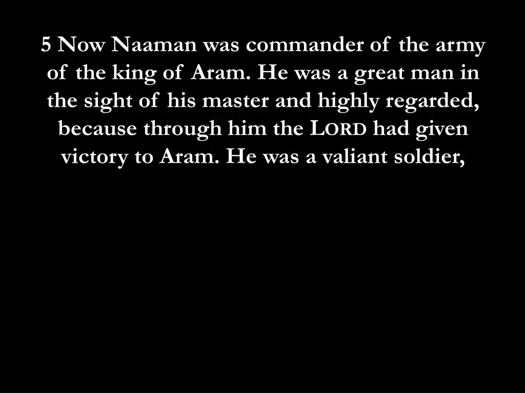 5 now naaman was commander of the army 1