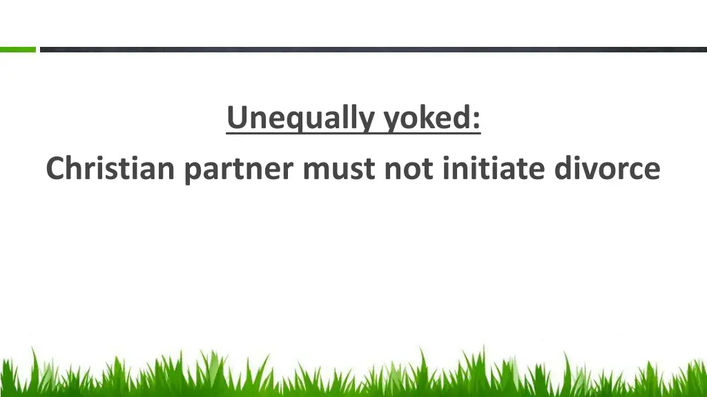 unequally yoked