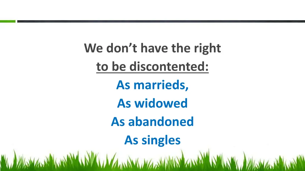 we don t have the right to be discontented