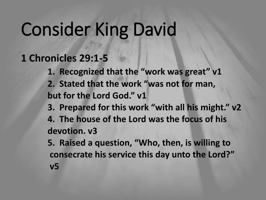 consider king david consider king david