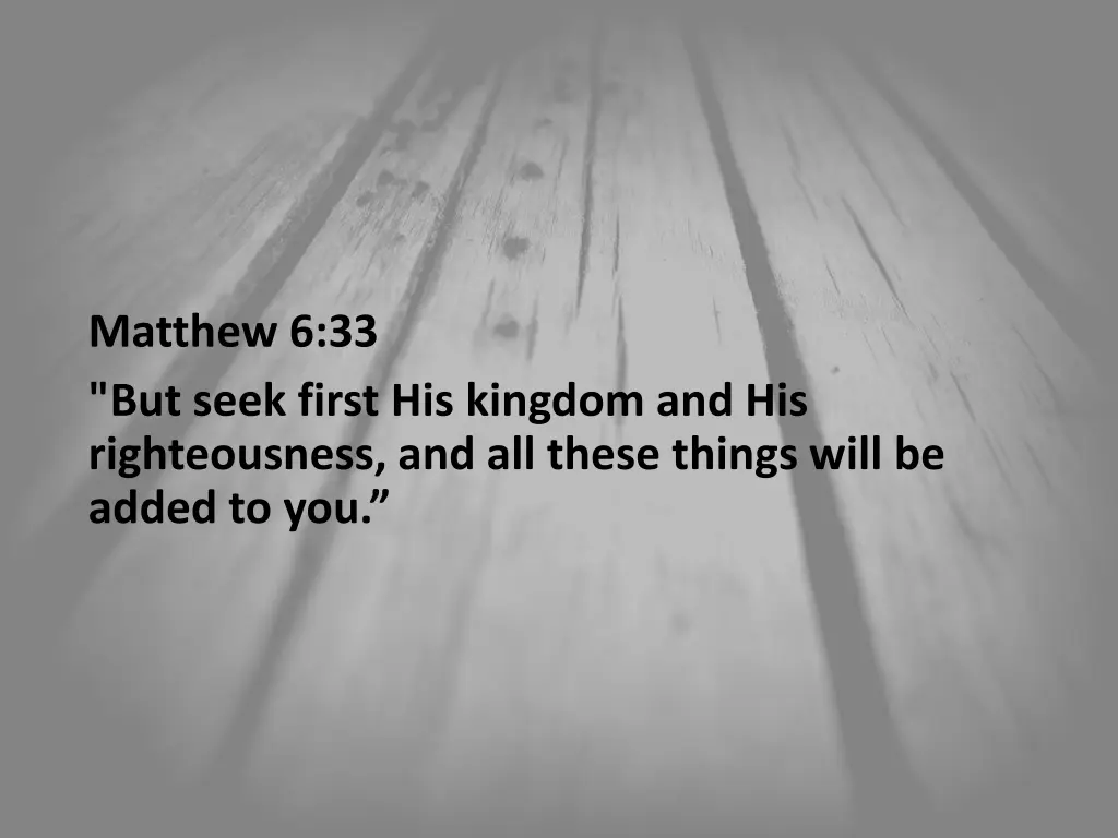 matthew 6 33 but seek first his kingdom