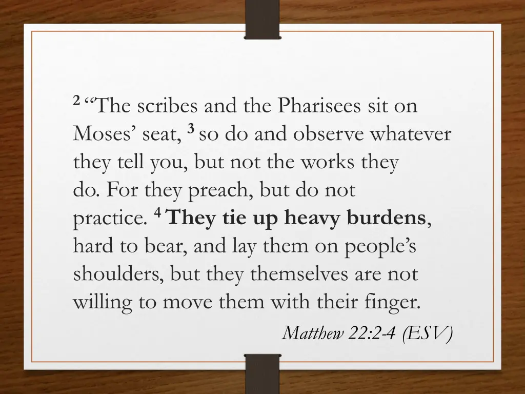 2 the scribes and the pharisees sit on moses seat