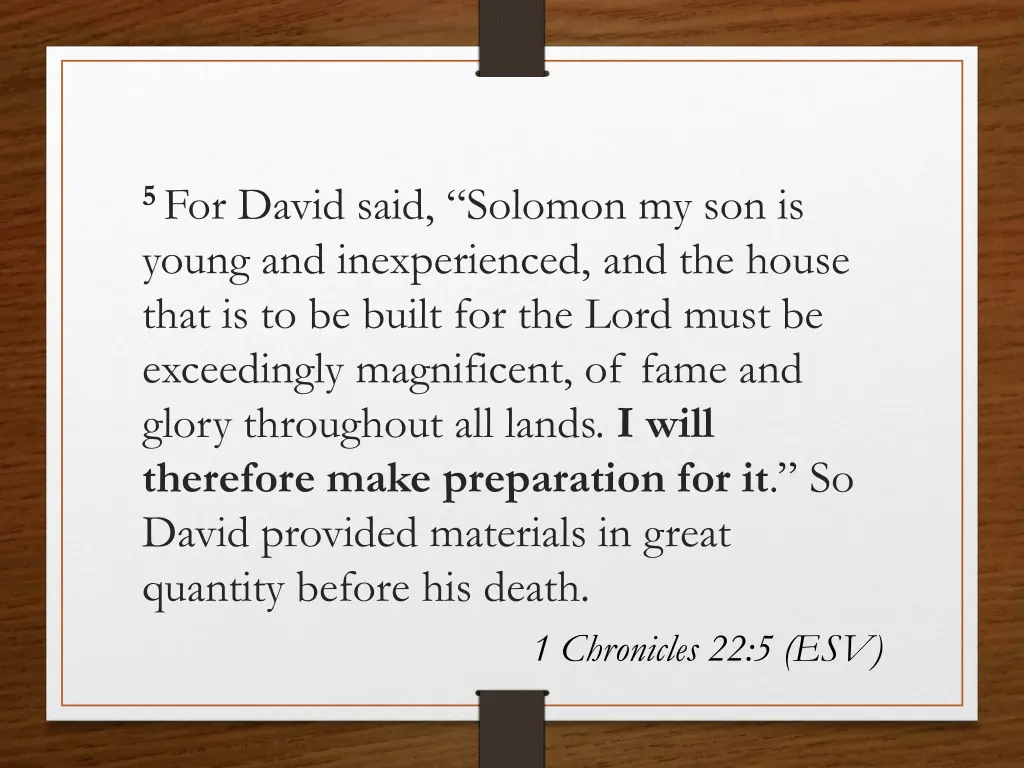 5 for david said solomon my son is young