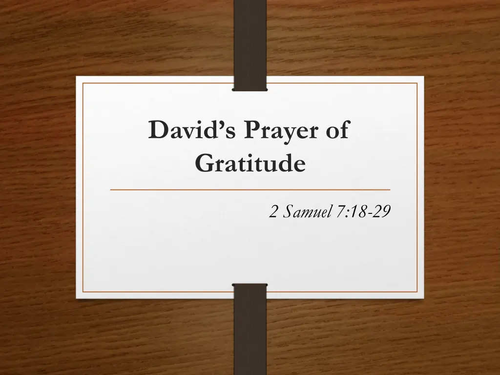 david s prayer of gratitude