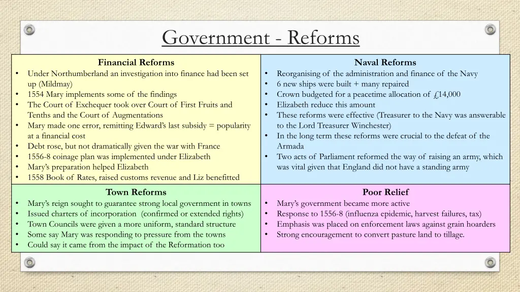 government reforms