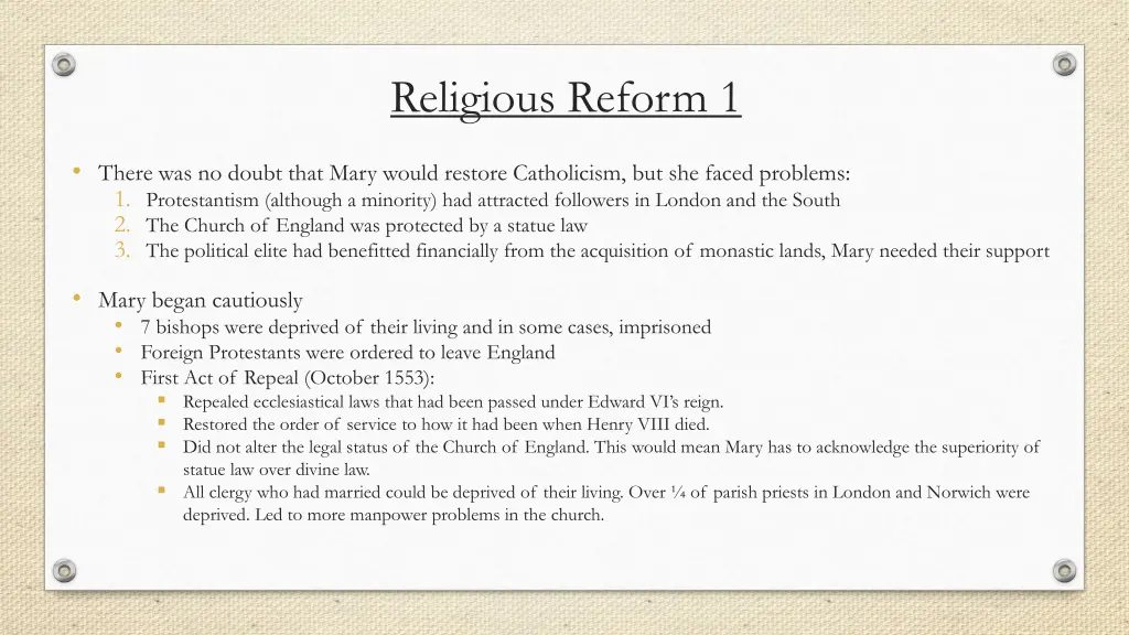 religious reform 1