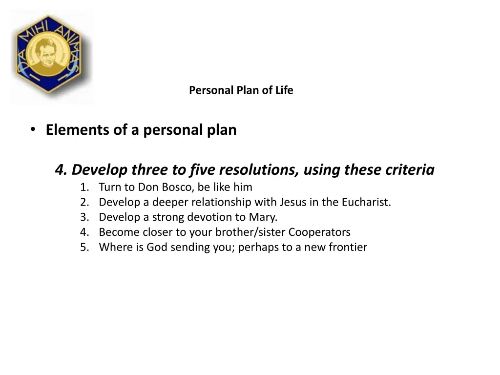 personal plan of life 2