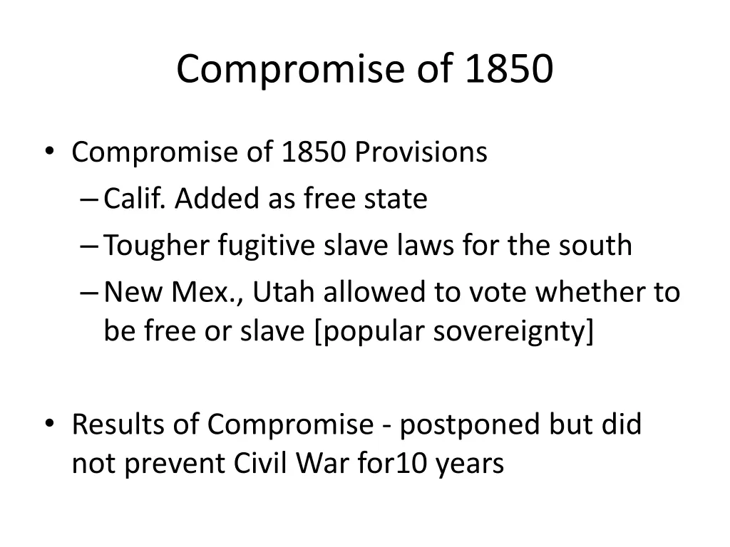 compromise of 1850 1