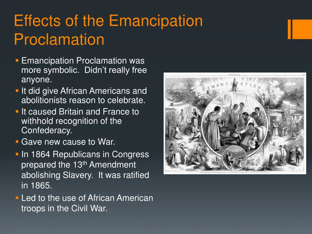 effects of the emancipation proclamation