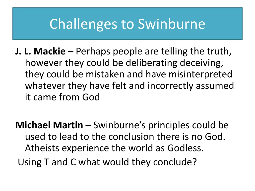 challenges to swinburne