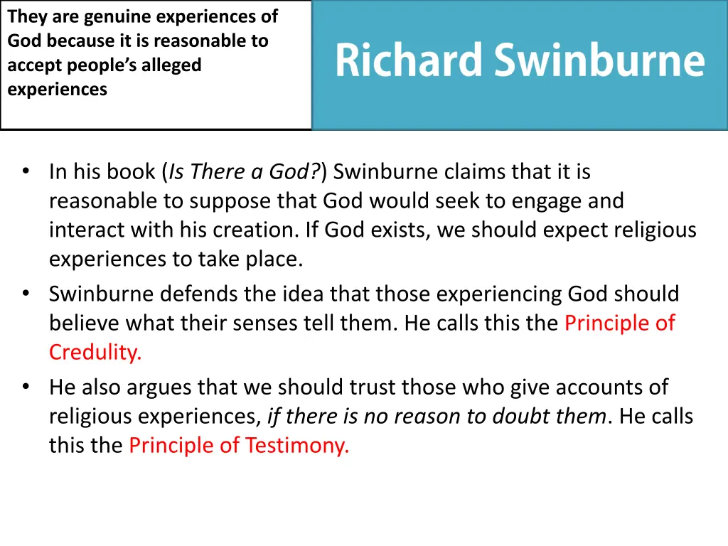 they are genuine experiences of god because