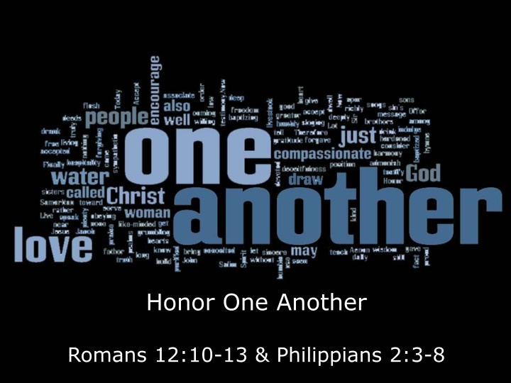 honor one another