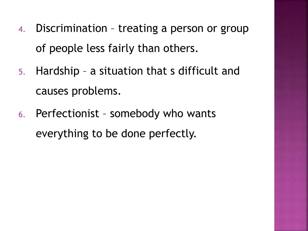 discrimination treating a person or group