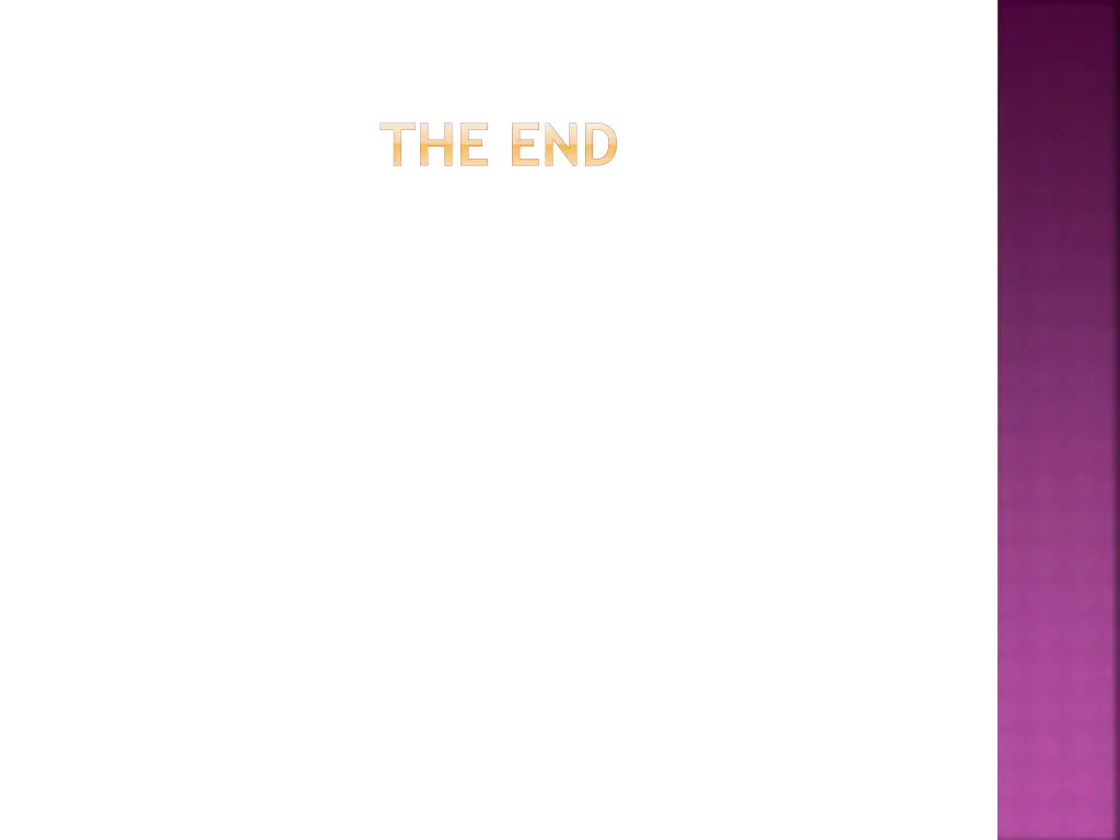 the end