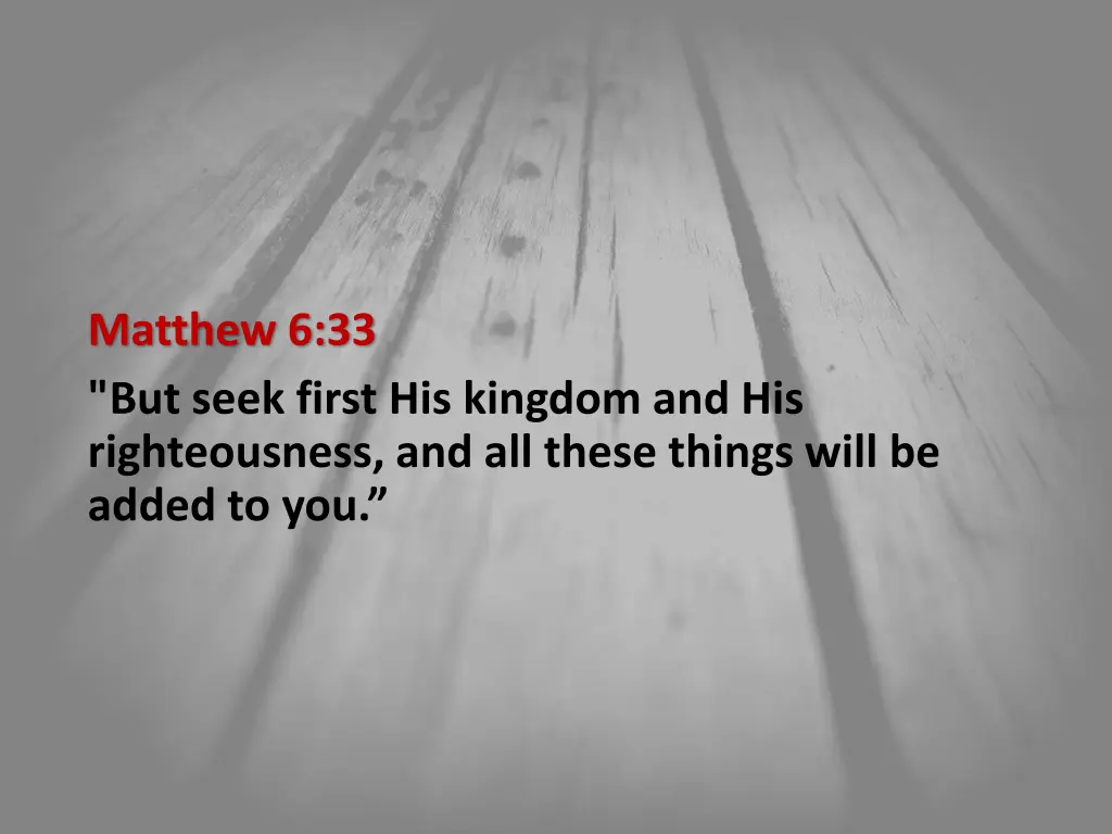 matthew 6 33 but seek first his kingdom