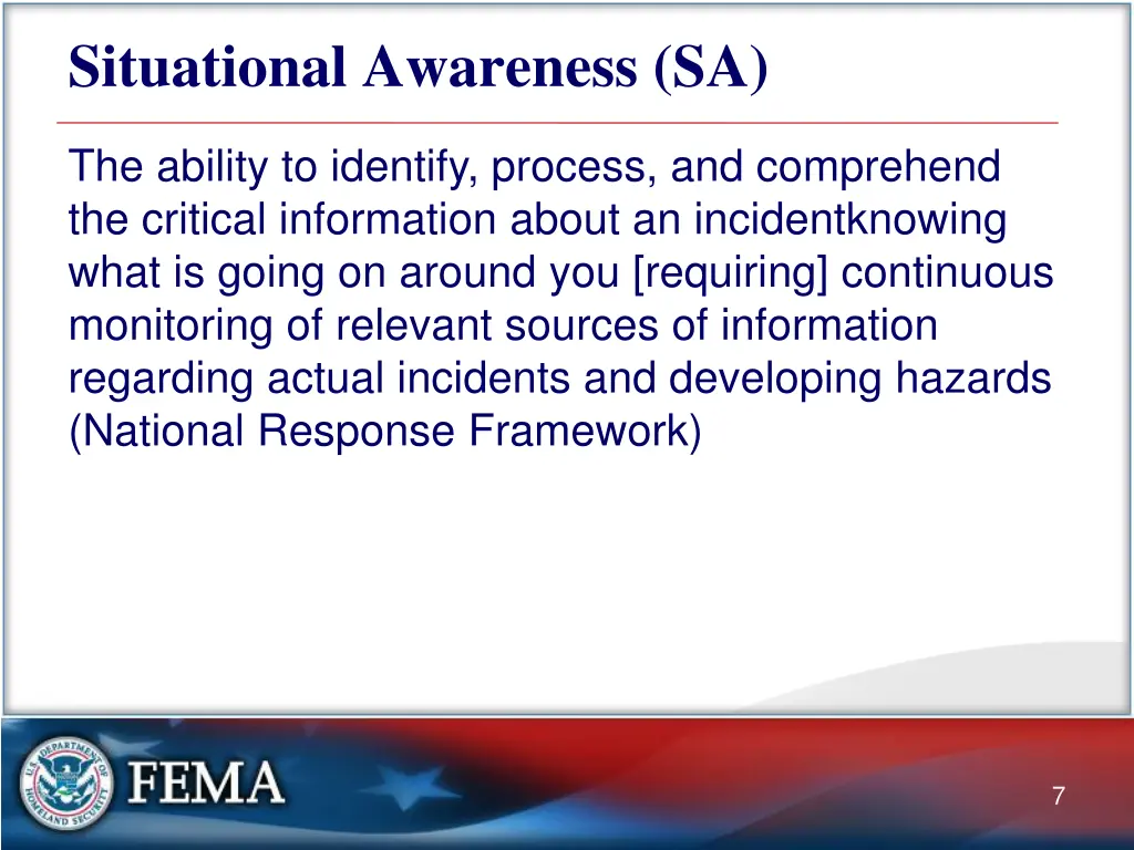 situational awareness sa