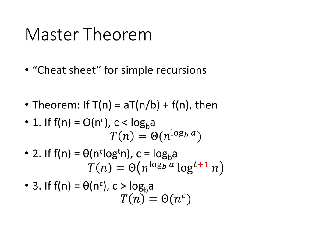 master theorem