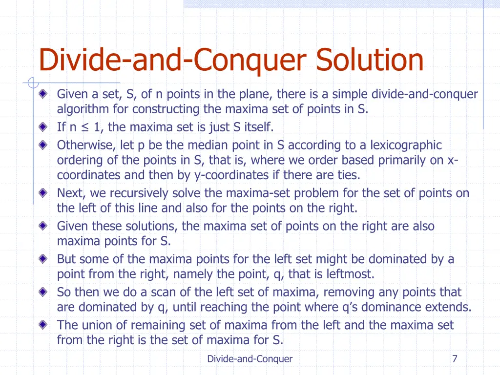 divide and conquer solution