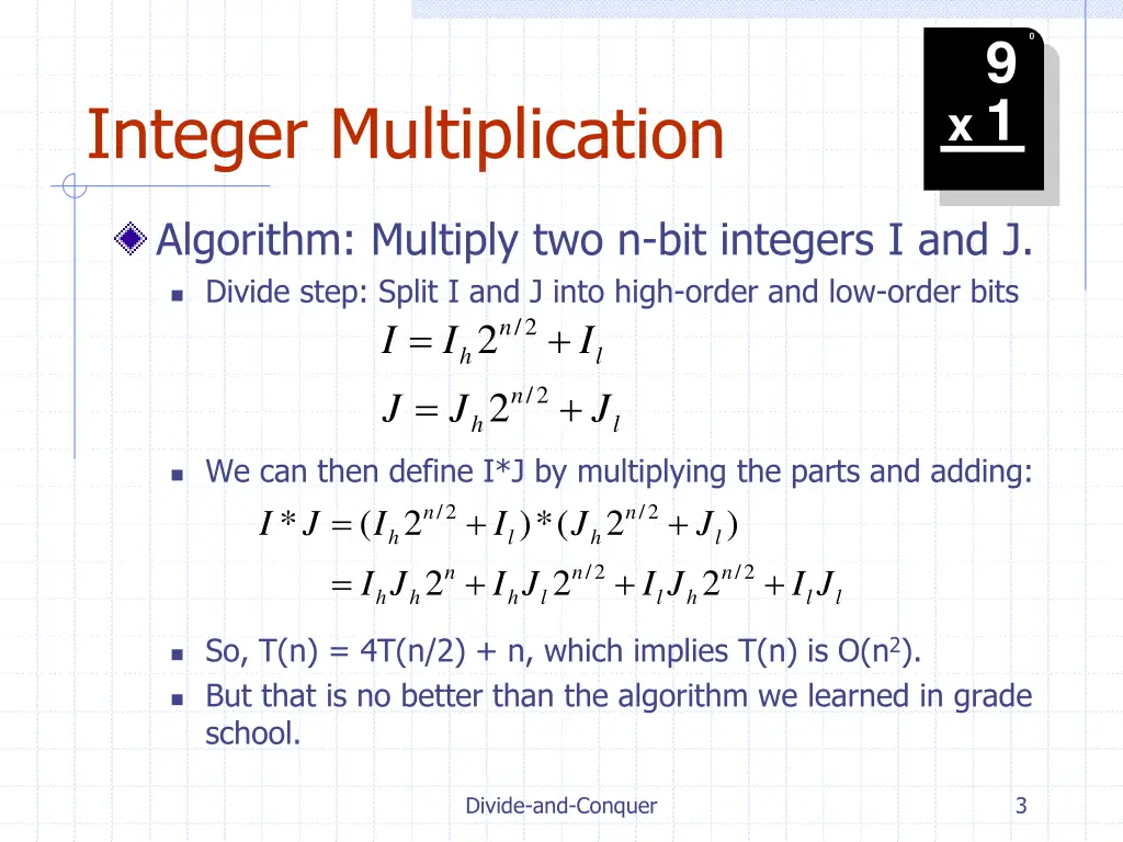 integer multiplication