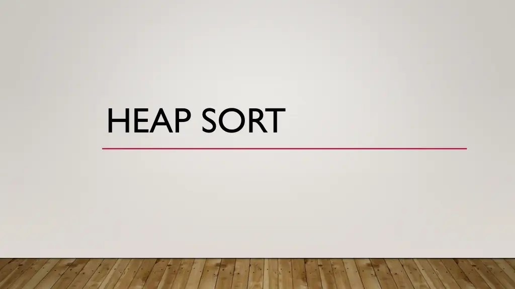 heap sort