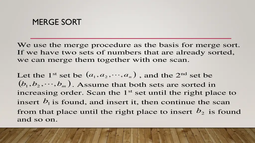 merge sort