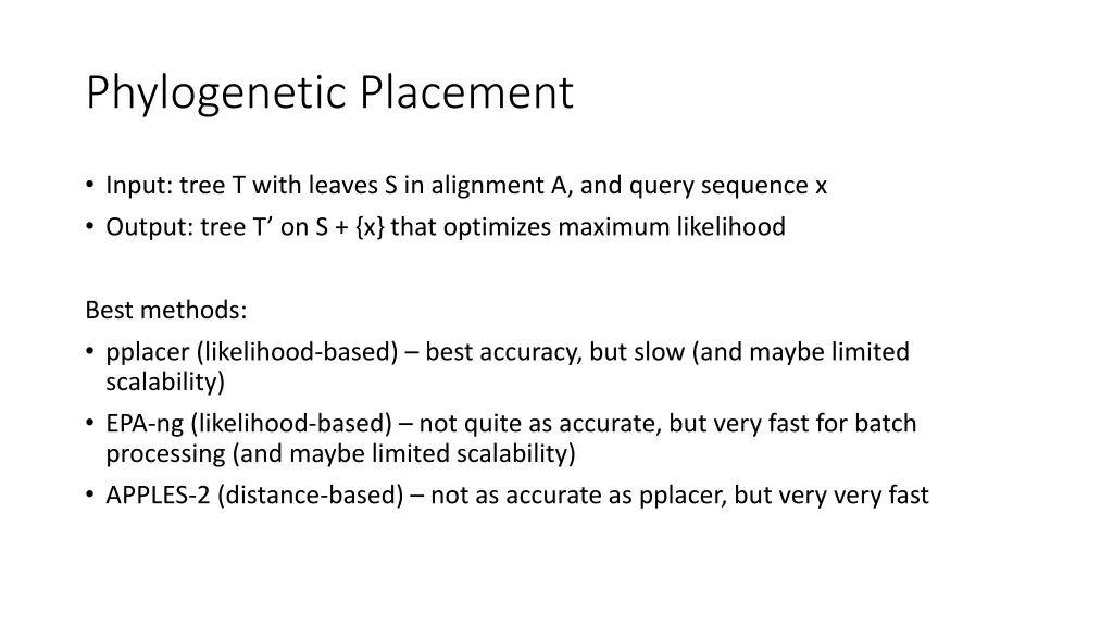 phylogenetic placement