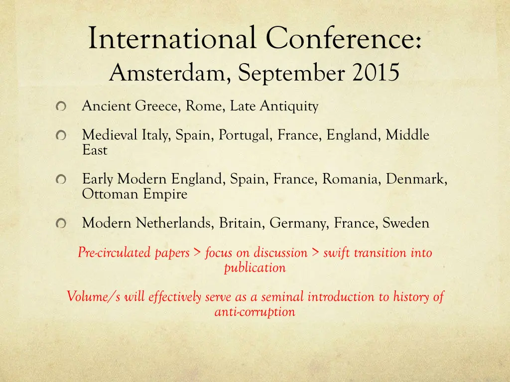 international conference amsterdam september 2015