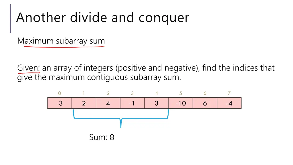 another divide and conquer