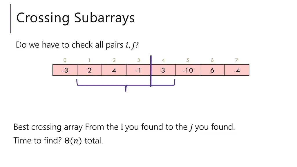 crossing subarrays 3