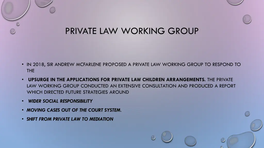 private law working group