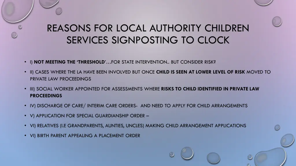 reasons for local authority children services