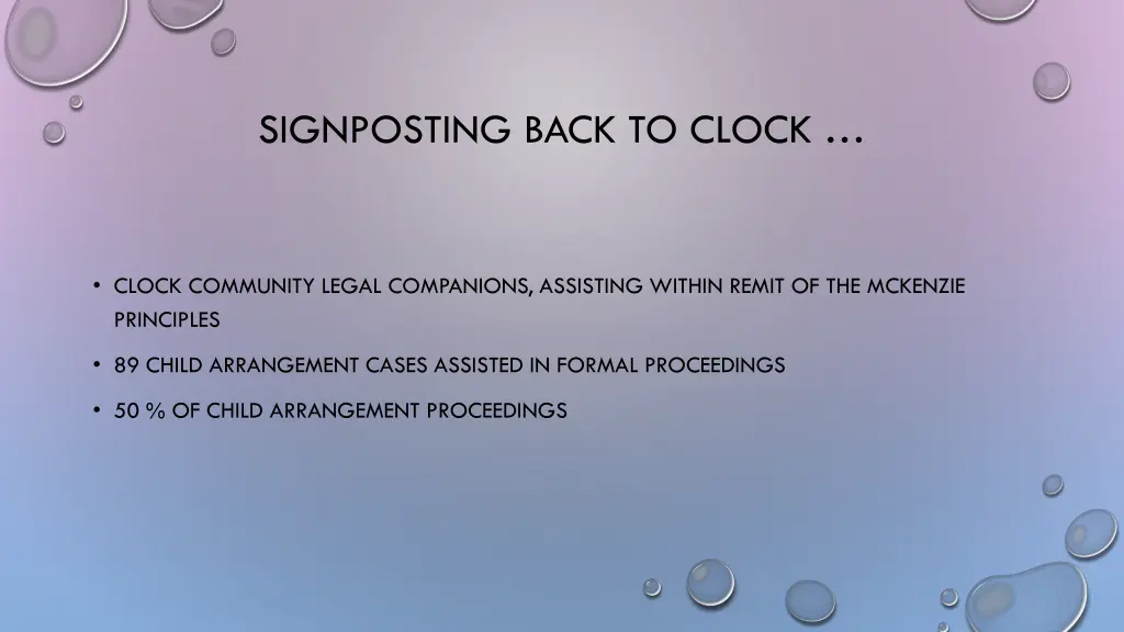 signposting back to clock