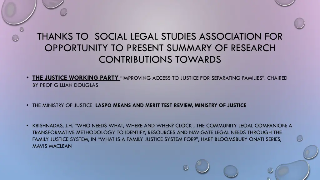 thanks to social legal studies association