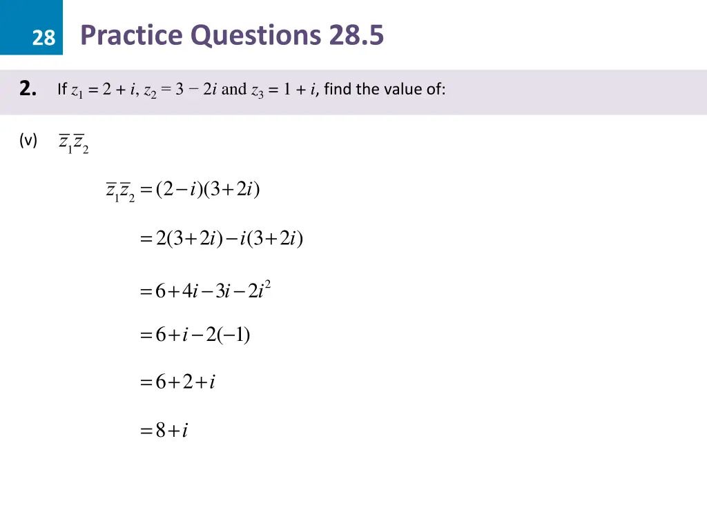 28 practice questions 28 5 4