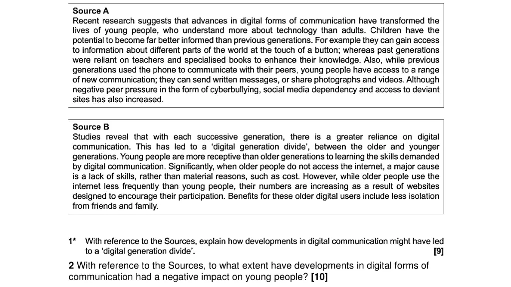 2 with reference to the sources to what extent