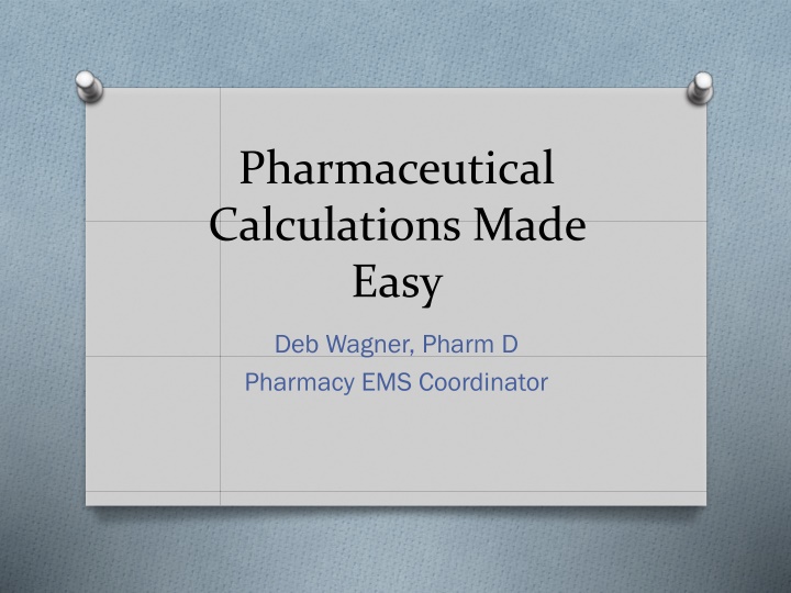 pharmaceutical calculations made easy