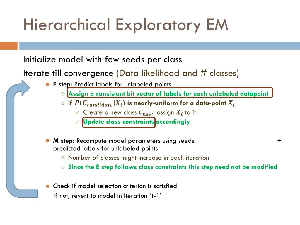 hierarchical exploratory em