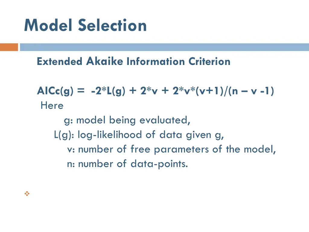 model selection