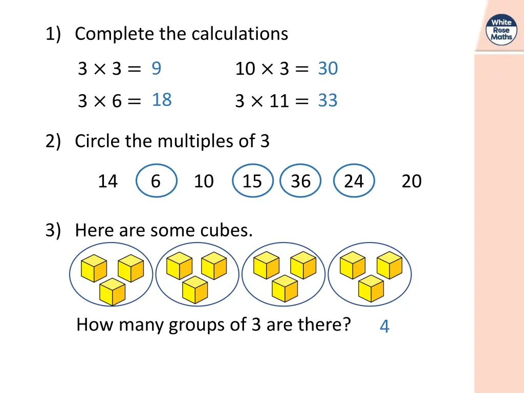 1 complete the calculations 1