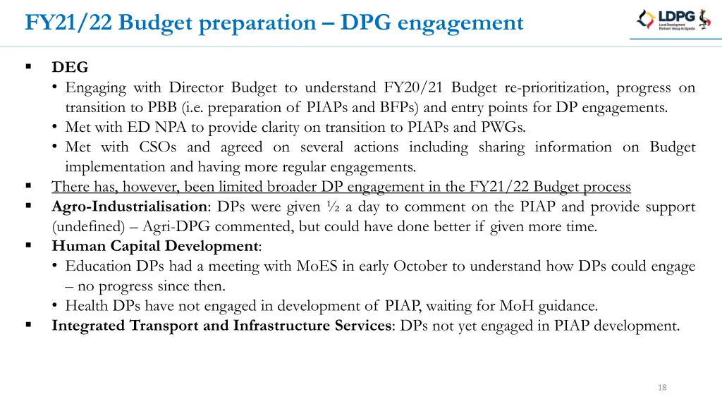 fy21 22 budget preparation dpg engagement