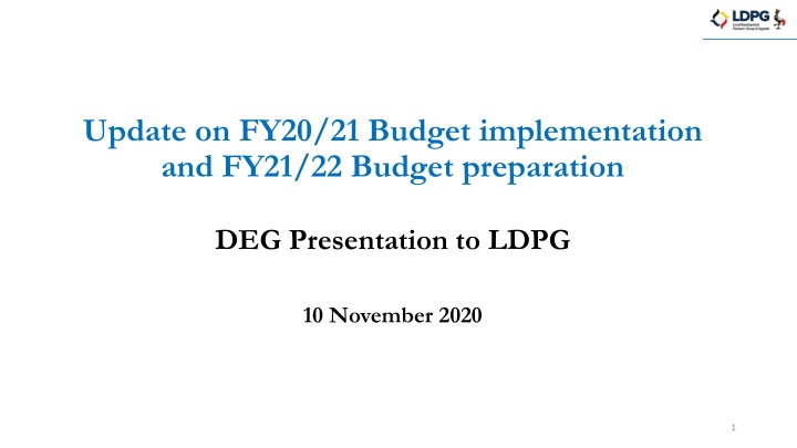 update on fy20 21 budget implementation and fy21