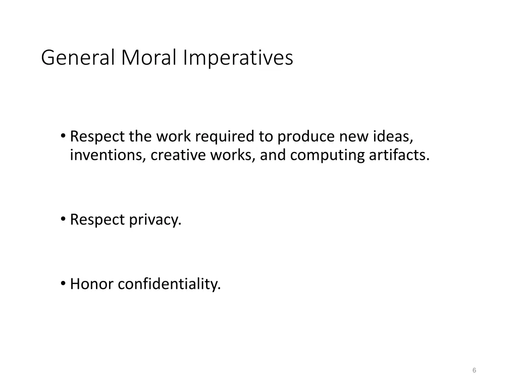 general moral imperatives 1