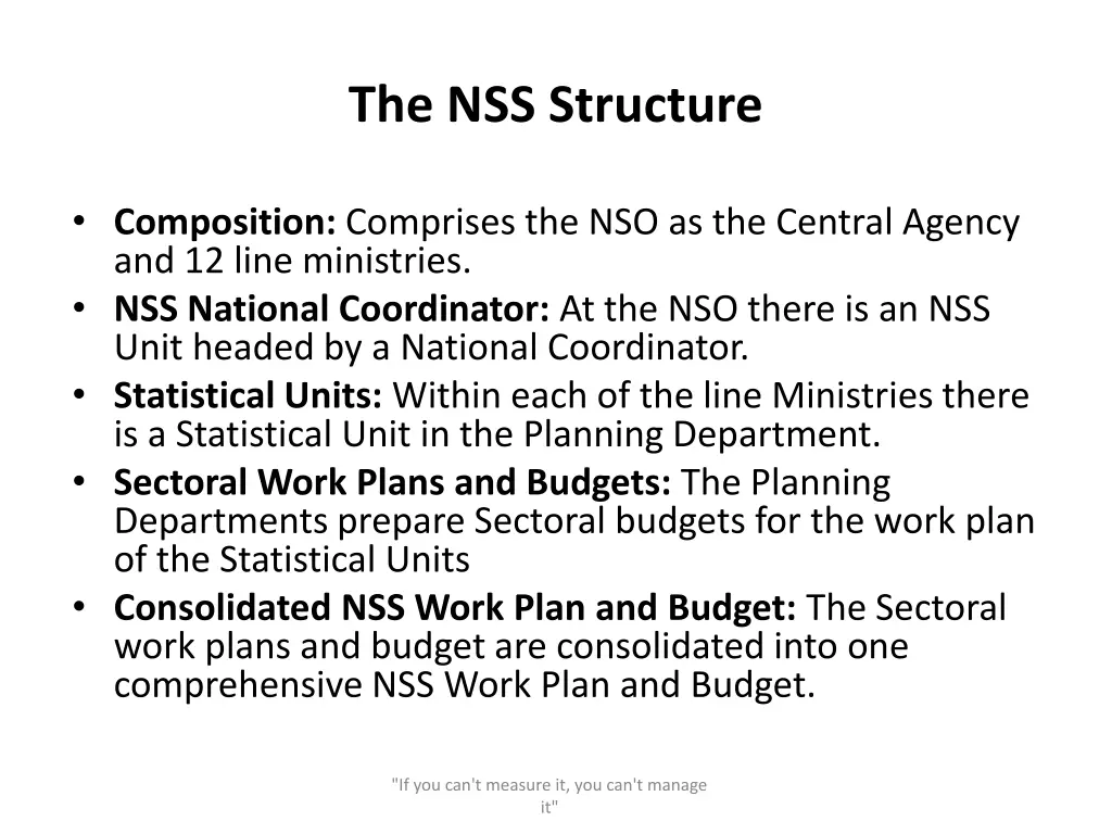 the nss structure