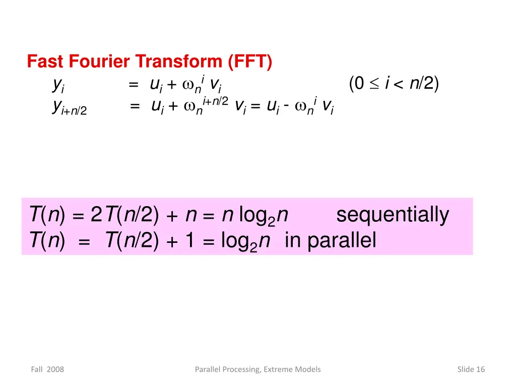 fast fourier transform