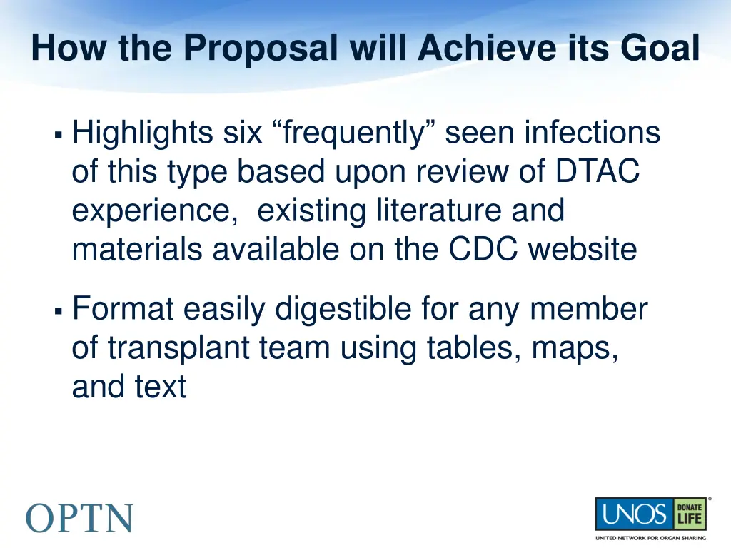 how the proposal will achieve its goal