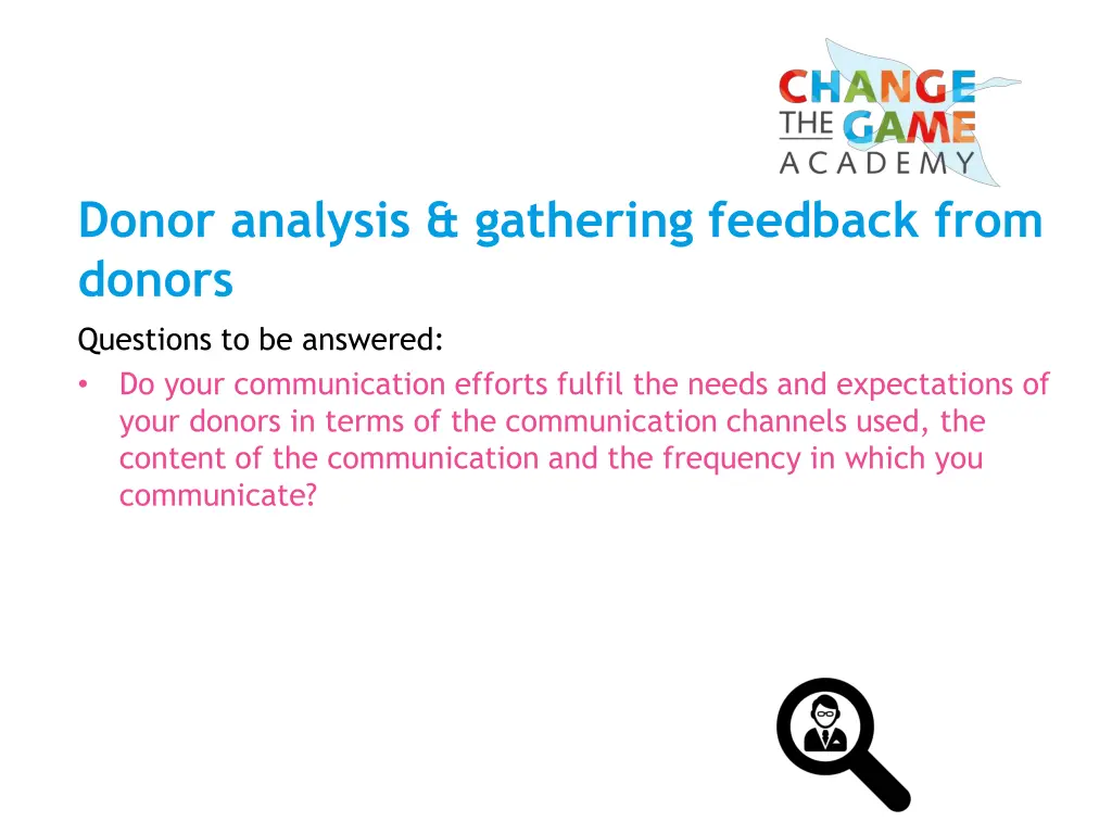 donor analysis gathering feedback from donors 5