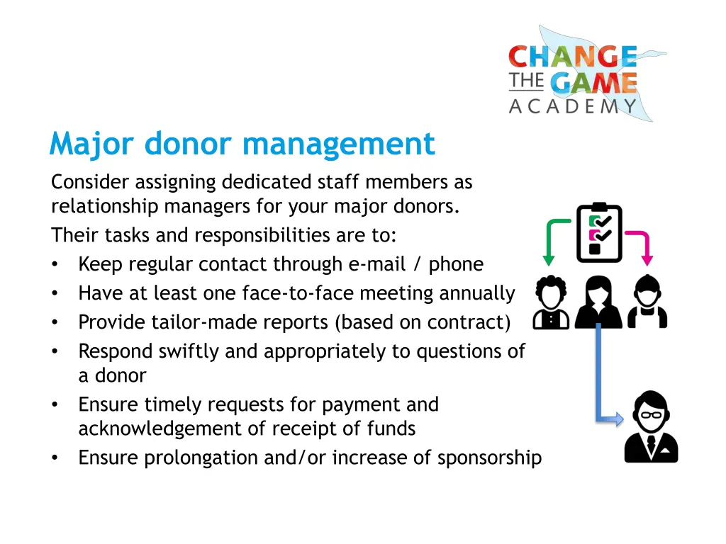 major donor management consider assigning 1