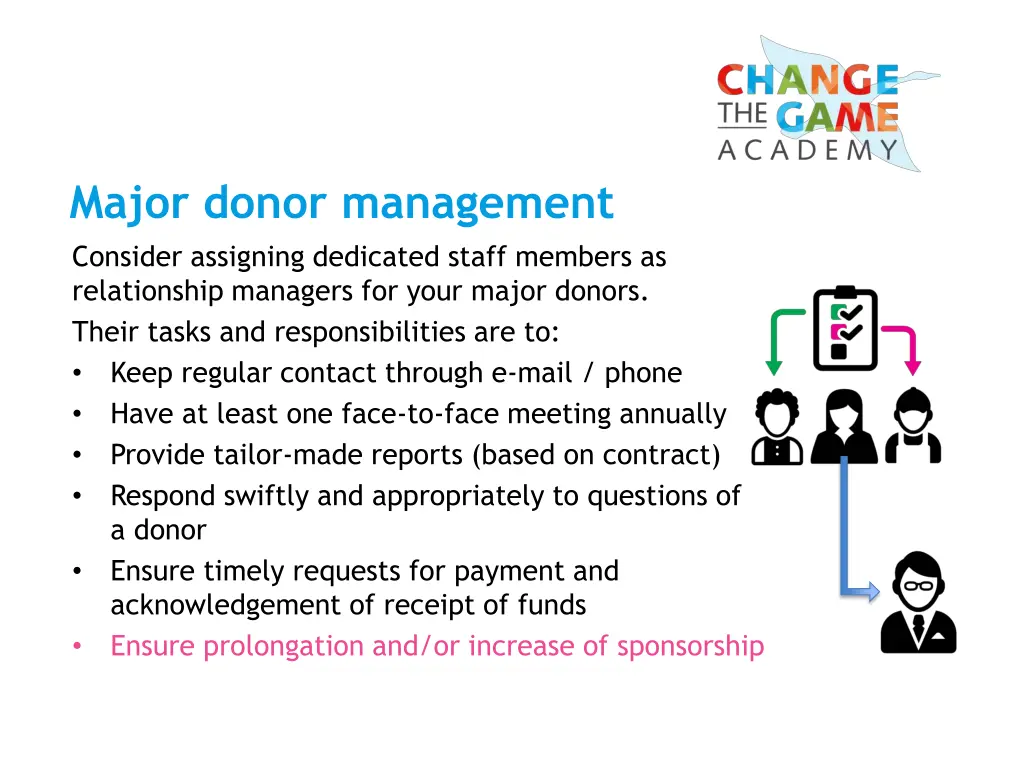 major donor management consider assigning