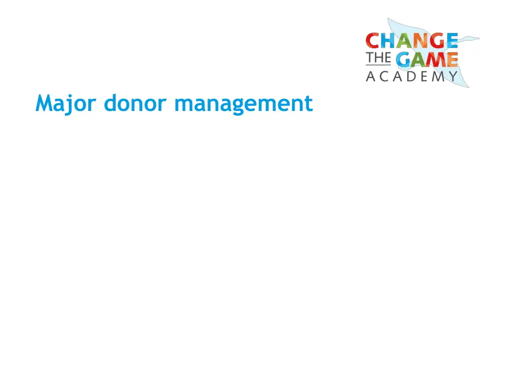 major donor management